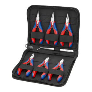 Jeux d'outils pour l’électronique, avec outils pour travaux sur composants électroniques Knipex
