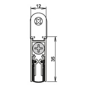 Athmer OHG double joint de porte M12/35 No. 1-392 déclenchement Longueur d'un côté aluminium