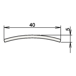 Joint de porte seuil en acier inoxydable 164 No. 3-107 L.840mm VA ma geb.