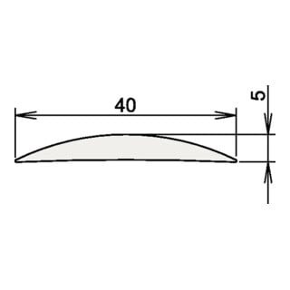 Athmer OHG 90 joint de porte de seuil en aluminium n° 3-111 longueur anodisé argent