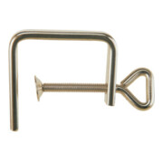 Josef Haunstetter Serre-joint pour scie à chantourner nickelé épaisseur 4 mm vis à queue d'aronde 50 mm
