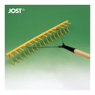 JOST Kunststoffrechen 16 gebogene Zinken zus. Querzinken Arbeitsbreite 64 cm
