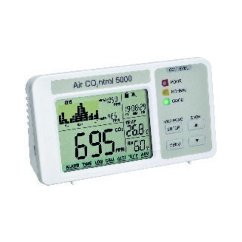 jumtec Appareil de table pour qualité de l'air CO2 avec enregistreur de données
