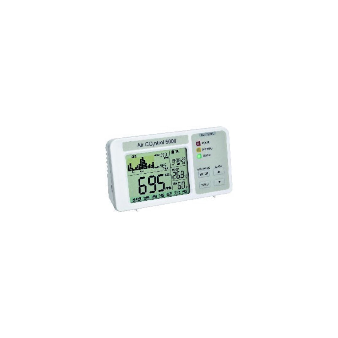 jumtec Appareil de table pour qualité de l'air CO2 avec enregistreur de données