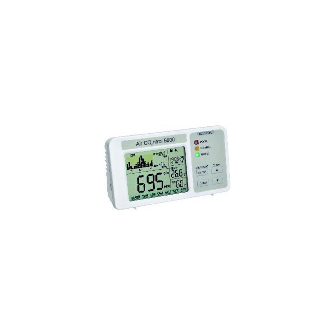 jumtec Tischgerät für CO2 Raumluftqualität mit Datenlogger