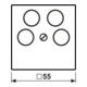 Jung Abdeckung aws für 4L-SAT-TV-Dose A 561-4 SAT2 WW-3