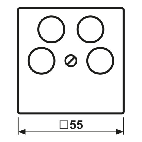Jung Abdeckung aws für 4L-SAT-TV-Dose A 561-4 SAT2 WW