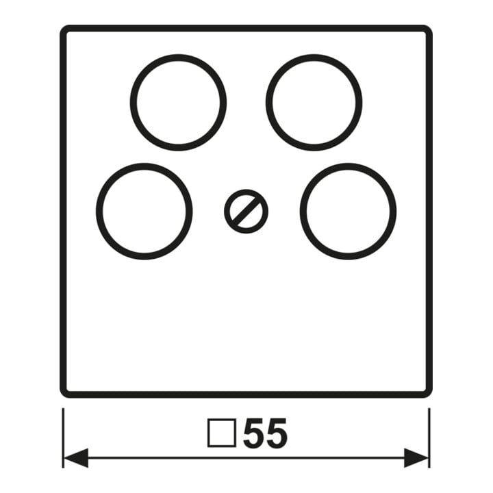 Jung Abdeckung aws für 4L-SAT-TV-Dose A 561-4 SAT2 WW