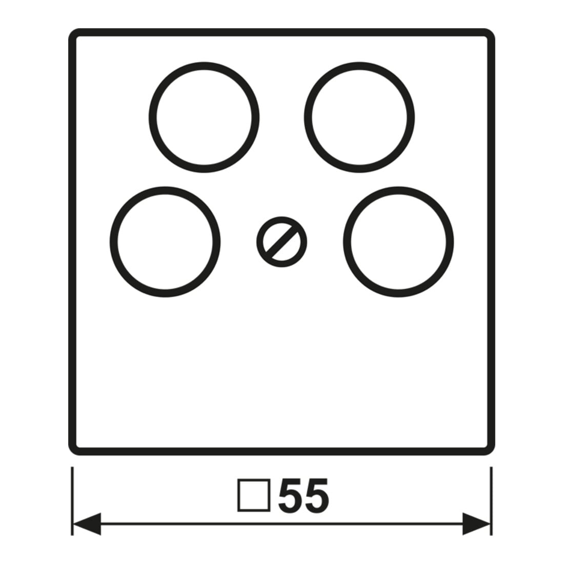 Jung Abdeckung aws für 4L-SAT-TV-Dose A 561-4 SAT2 WW