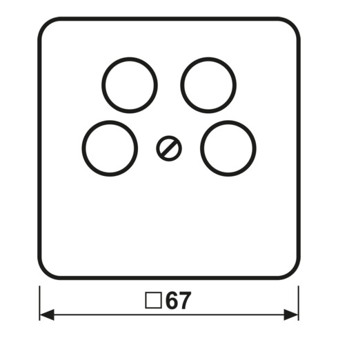 Jung Abdeckung aws für 4L-SAT-TV-Dose CD 561-4 SAT2 WW