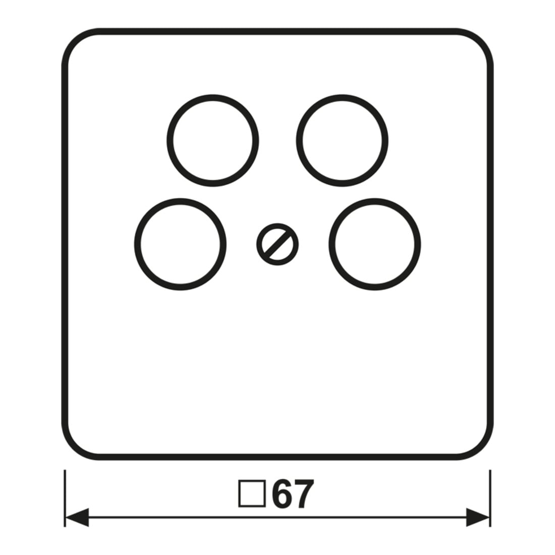 Jung Abdeckung aws für 4L-SAT-TV-Dose CD 561-4 SAT2 WW