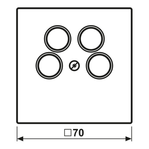 Jung Abdeckung aws für 4L-SAT-TV-Dose LS 990-4 SAT2 WW