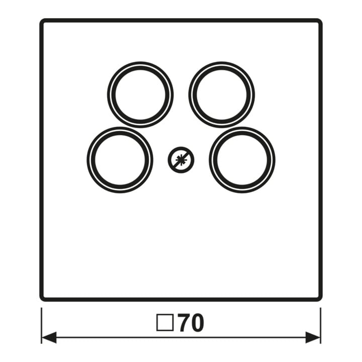 Jung Abdeckung aws für 4L-SAT-TV-Dose LS 990-4 SAT2 WW