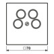 Jung Abdeckung aws für 4L-SAT-TV-Dose LS 990-4 SAT2 WW