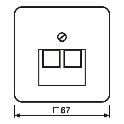 Jung Abdeckung aws für IAE/UAE-Dose CD 569-2 UA WW