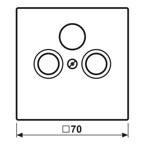Jung Abdeckung aws für SAT-TV-Dose LS 990 SAT WW