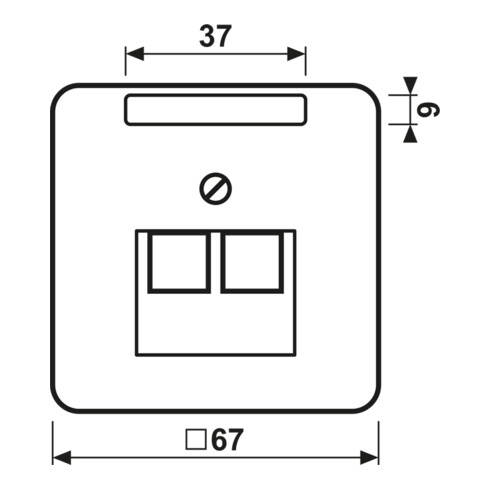 Jung Abdeckung Schriftfeld aws für IAE/UAE-Dose CD 569-2 NAUA WW