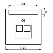 Jung Abdeckung Schriftfeld aws für IAE/UAE-Dose LS 969-2 NAUA WW-3