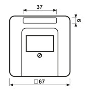 Jung Abdeckung Schriftfeld aws für TAE-Dose CD 569 TNA WW-3