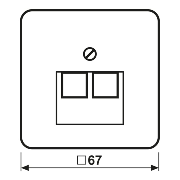 Jung Abdeckung sw für IAE/UAE-Dose CD 569-2 UA