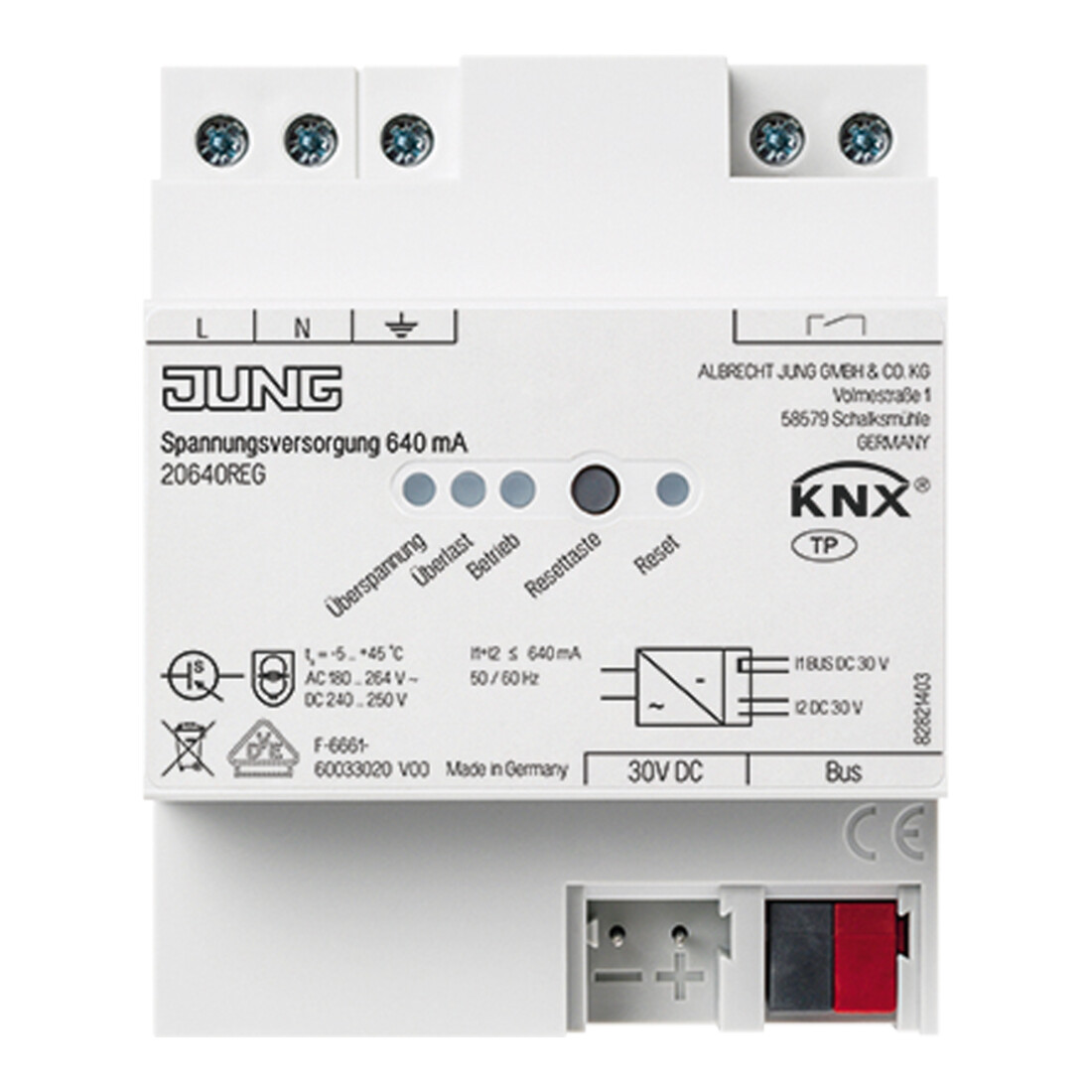 Jung Alimentation 640mA, KNX 20640 REG