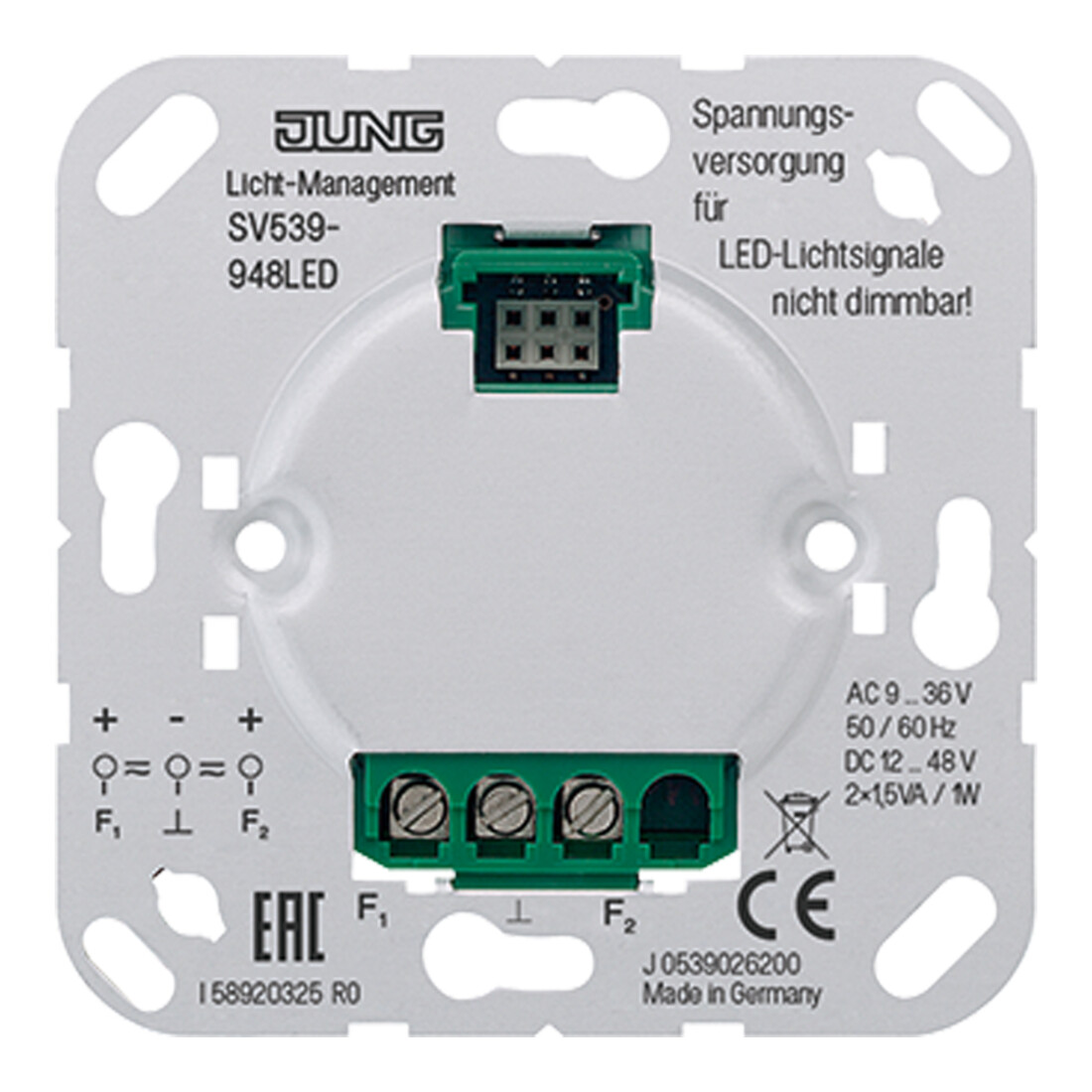 Jung Alimentation AC9-36V DC12-48V SV 539-948 LED