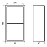 Jung AP-Cap 2 voies cadre moulé LS 582 A WW-3