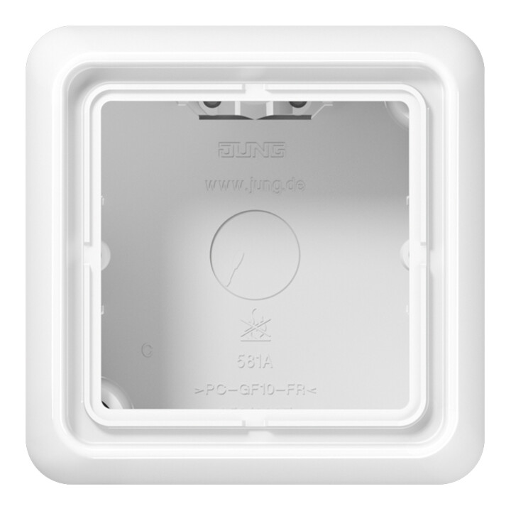 Jung AP-Kappe 1-fach aws angeformter Rahmen CD 581 A WW