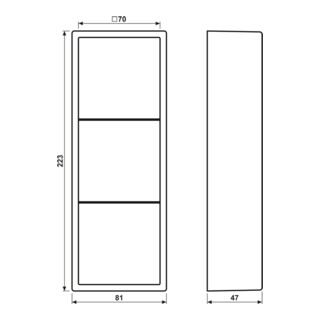 Jung AP-Kappe 3-fach sw angeformter Rahmen LS 583 A