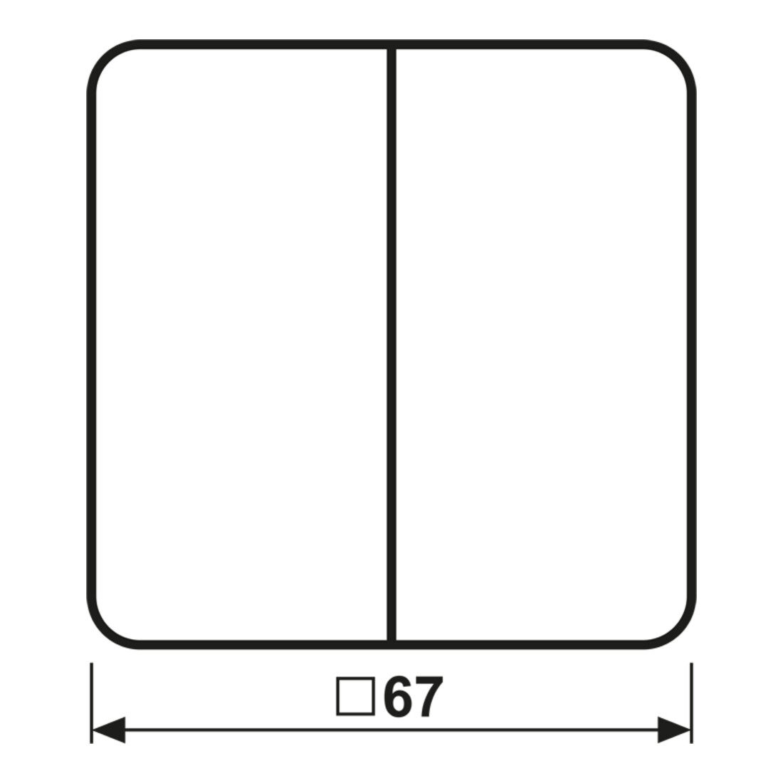 Jung Bascule gr pour bouton-poussoir CD 595