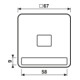 Jung Bascule lumineuse/texte pour interrupteur/poussoir CD 590 NAKO WW