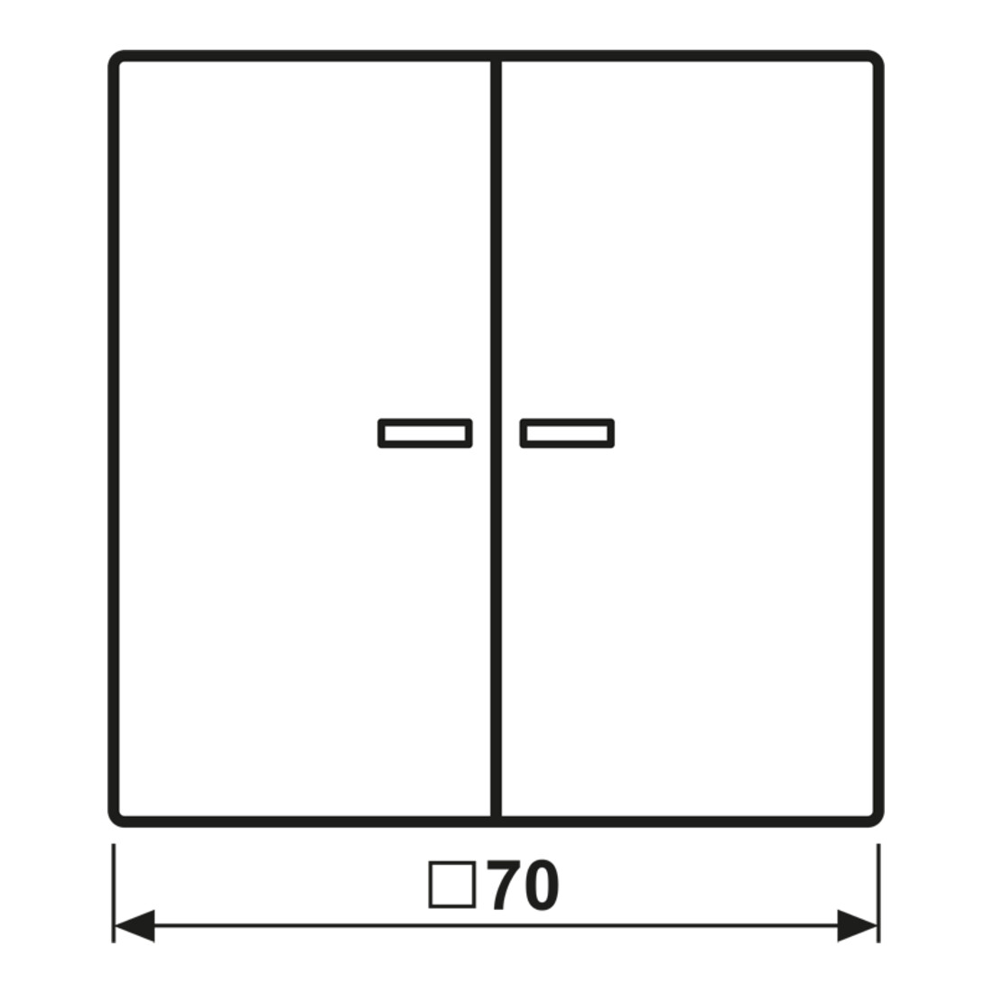 Jung Bascule pour bouton-poussoir KO LS102KO5WW
