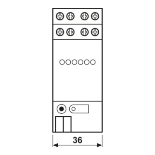 Jung Binäreingang 6-fach REG AC/DC 2TE 2116