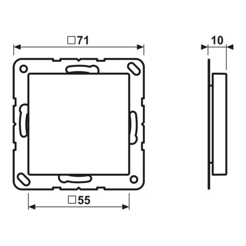 Jung Blind-Abdeckung aws kompl.mit Tragring A 594-0 WW