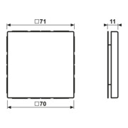Jung Blind-Abdeckung aws kompl.mit Tragring LS 994 B WW-3