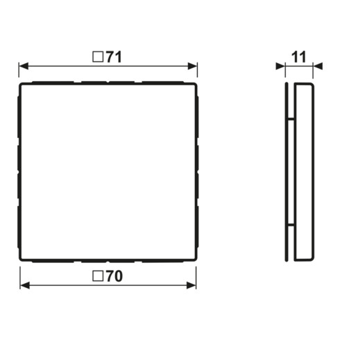 Jung Blind-Abdeckung ws kompl.mit Tragring LS 994 B
