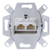 Jung Boîtier de connexion Cat6 2x8 pôles pour 2 prises UAE 8-8 UPOK6-1