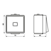 Jung Bouton-poussoir sans symboles 1 pôle, contact fermé 631 W-3
