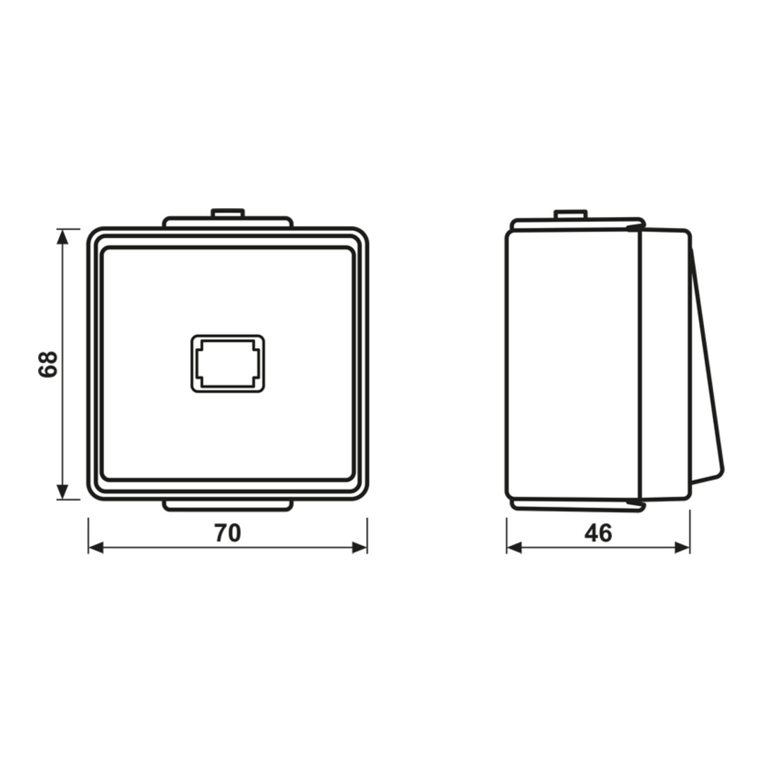 Jung Bouton-poussoir sans symboles 1 pôle inverseur N-K 633 W