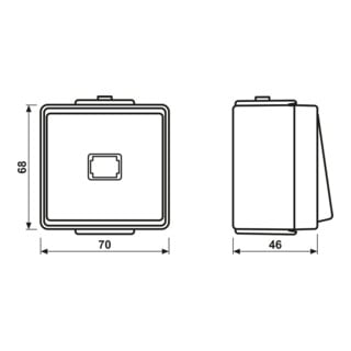 Jung Bouton-poussoir unipolaire fermant 634 W sans symboles