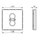 Jung Cache aws pour 2 mini-boîtiers LS 962 WW