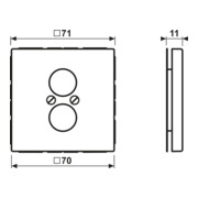 Jung Cache aws pour 2 mini-boîtiers LS 962 WW-4