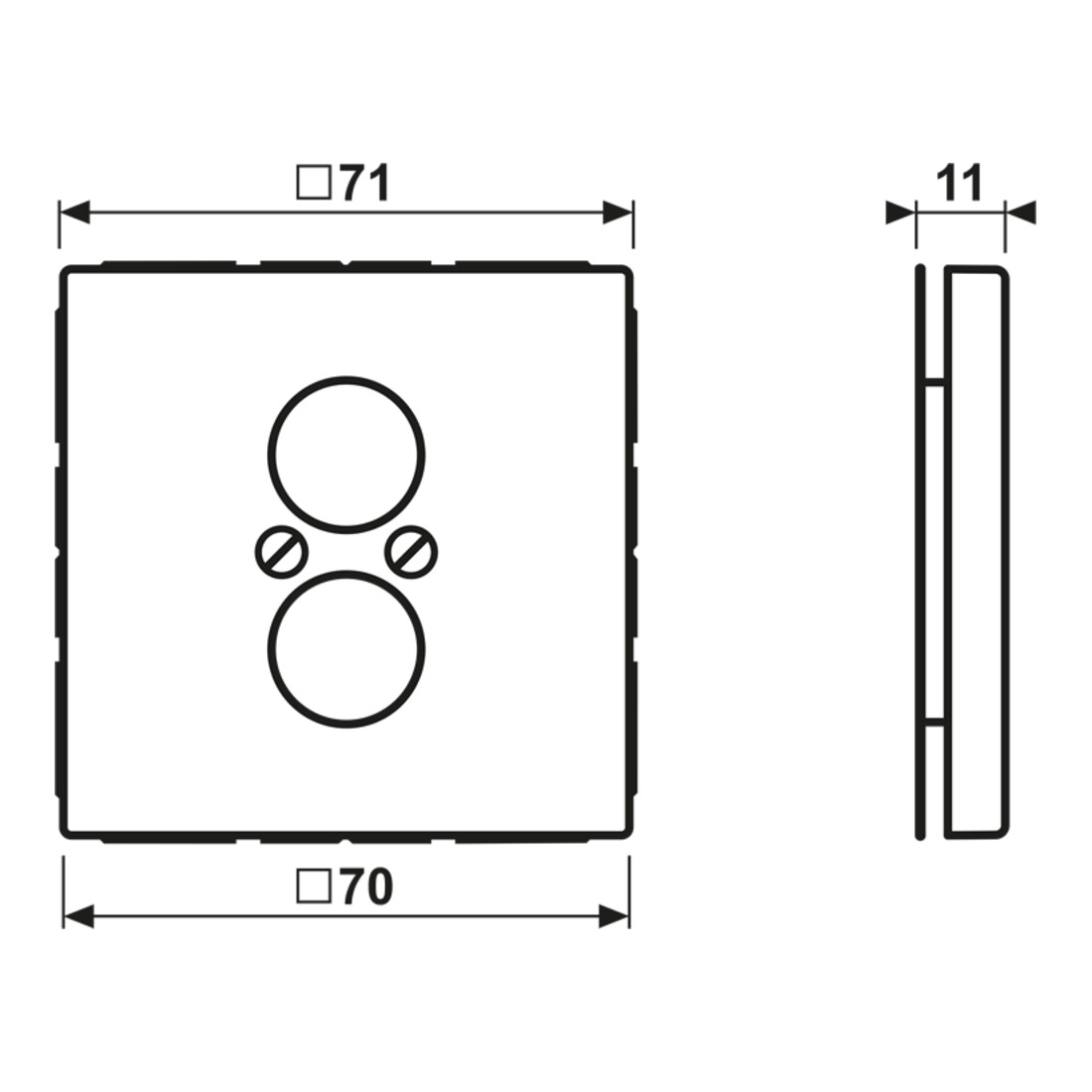Jung Cache aws pour 2 mini-boîtiers LS 962 WW