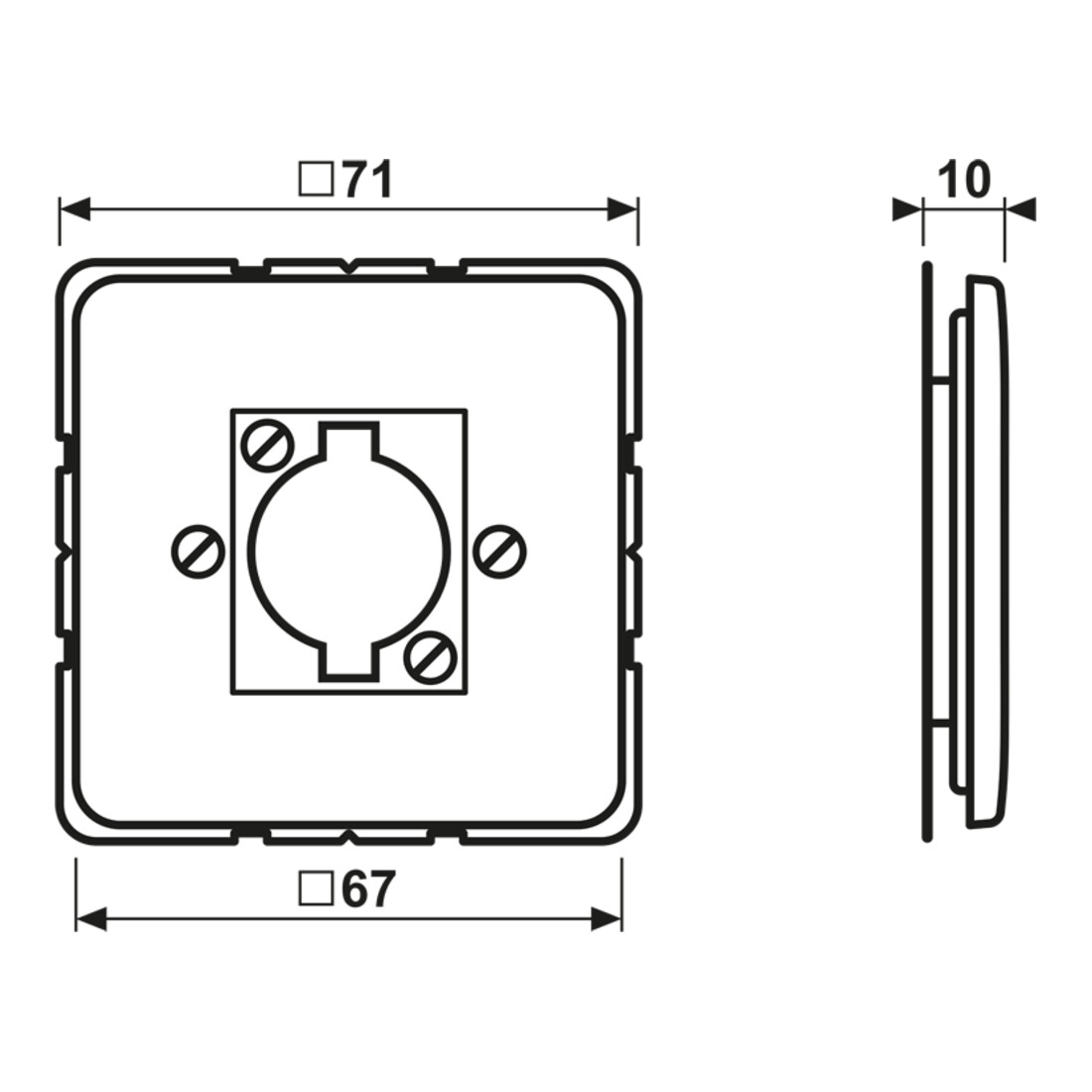 Jung Cache aws pour connecteurs CD 568-1 WW