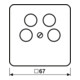 Jung Cache aws pour prise 4L-SAT-TV CD 561-4 SAT2 WW
