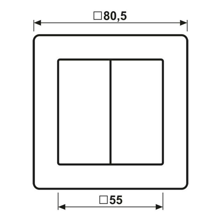 Jung Cache blanc pour bouton-poussoir AS 590-5