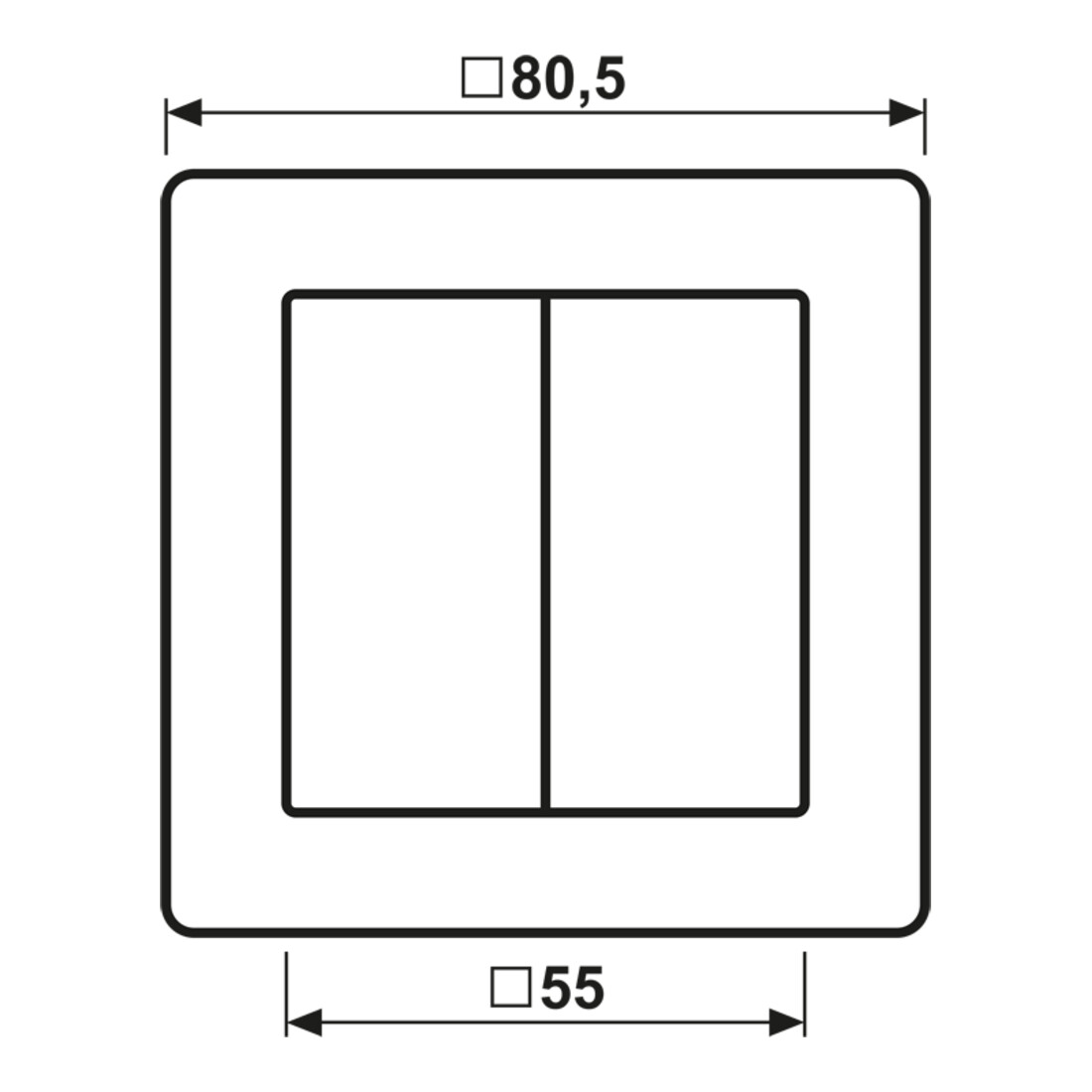 Jung Cache blanc pour bouton-poussoir AS 590-5