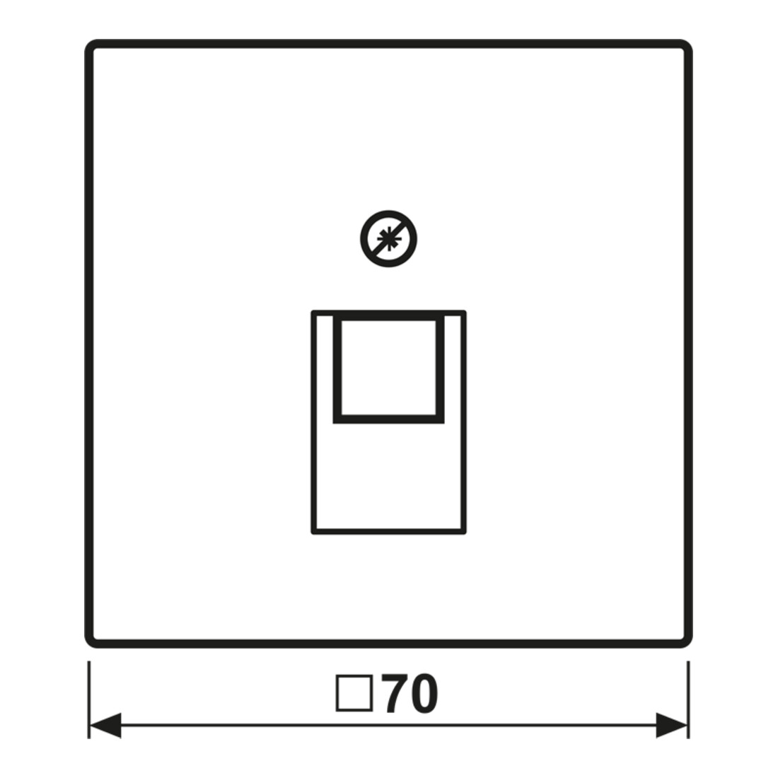 Jung Cache blanc pour prise IAE/UAE LS 969-1 UA