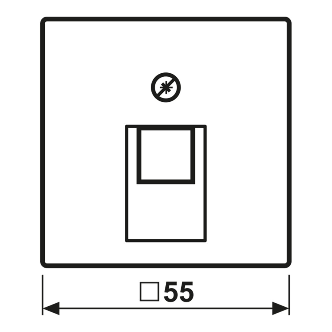 Jung Cache en aluminium pour prise IAE/UAE A 569-1 PLUA AL