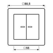 Jung Cache optique aws pour bouton-poussoir AS 590-5 KO5 WW-3